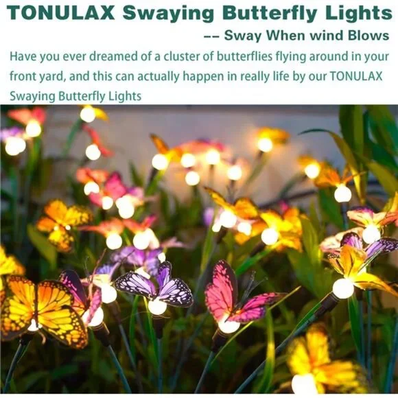 Solar Garden Lights - Newest Swaying Butterfly Light, Swaying in The Wind - Picture 5 of 7